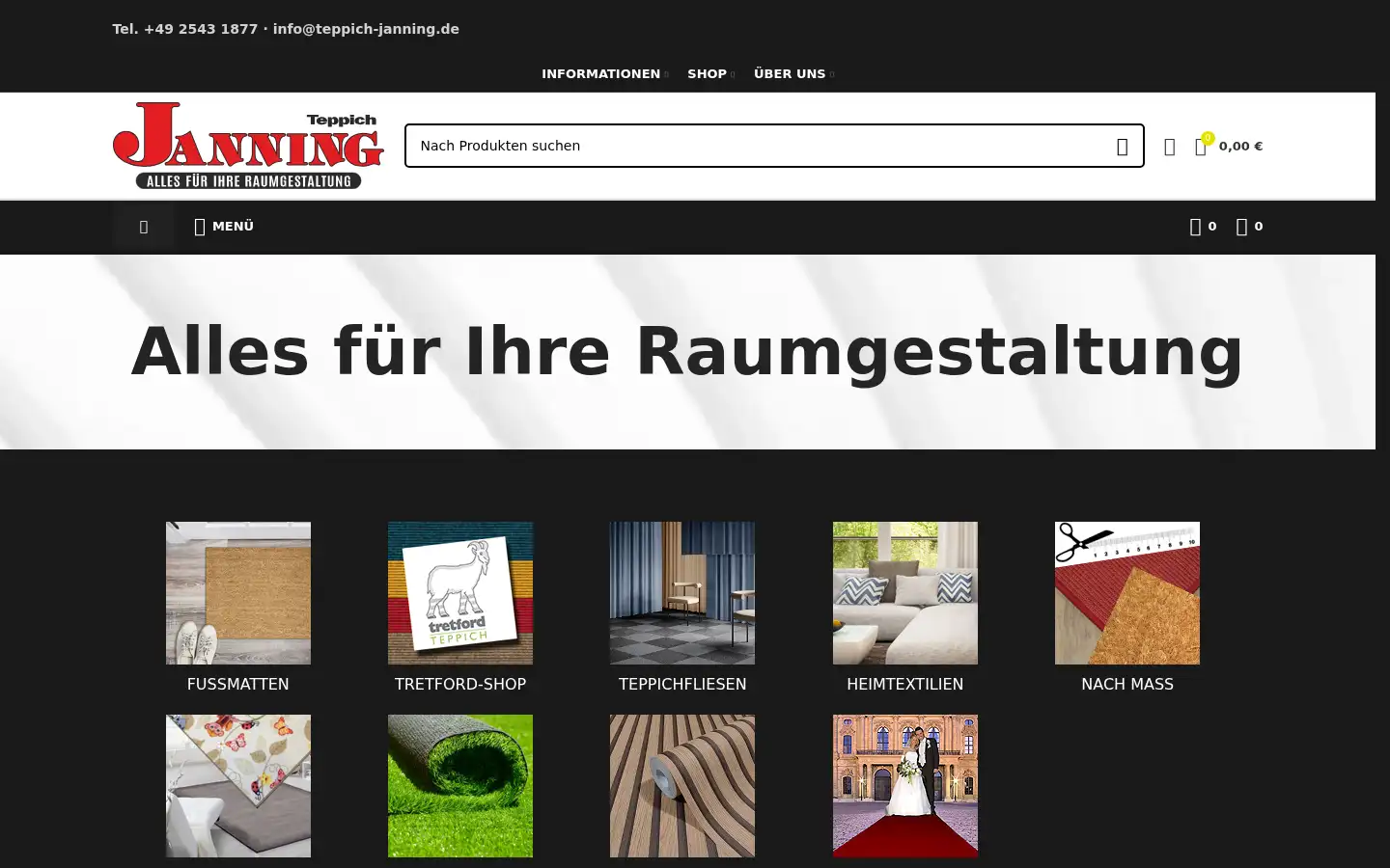 Screenshot of janning-shop.de