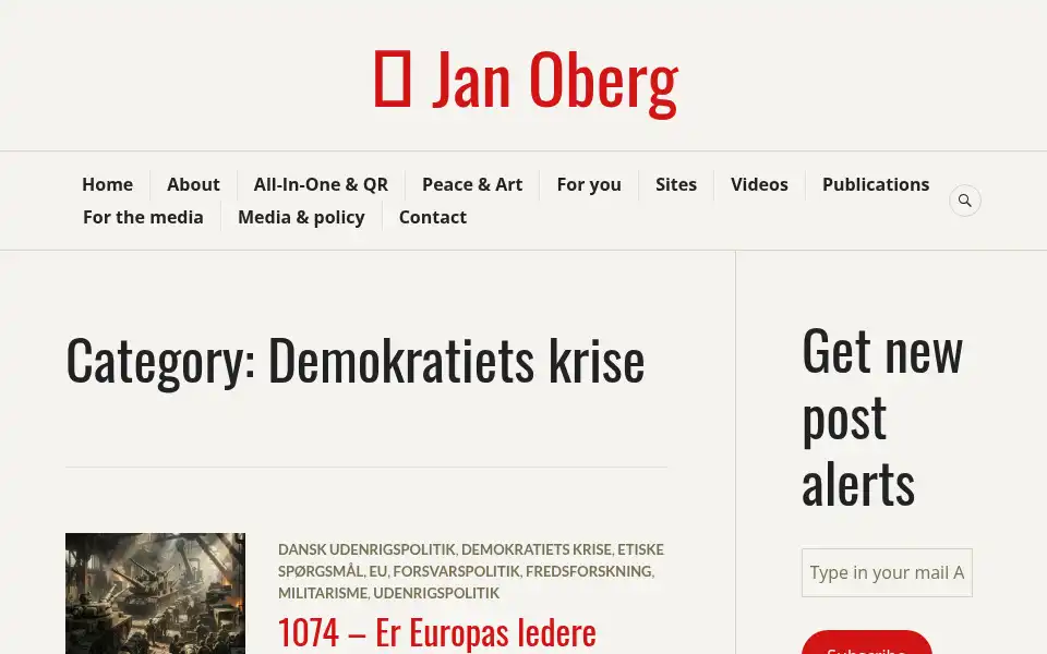 Screenshot of janoberg.me