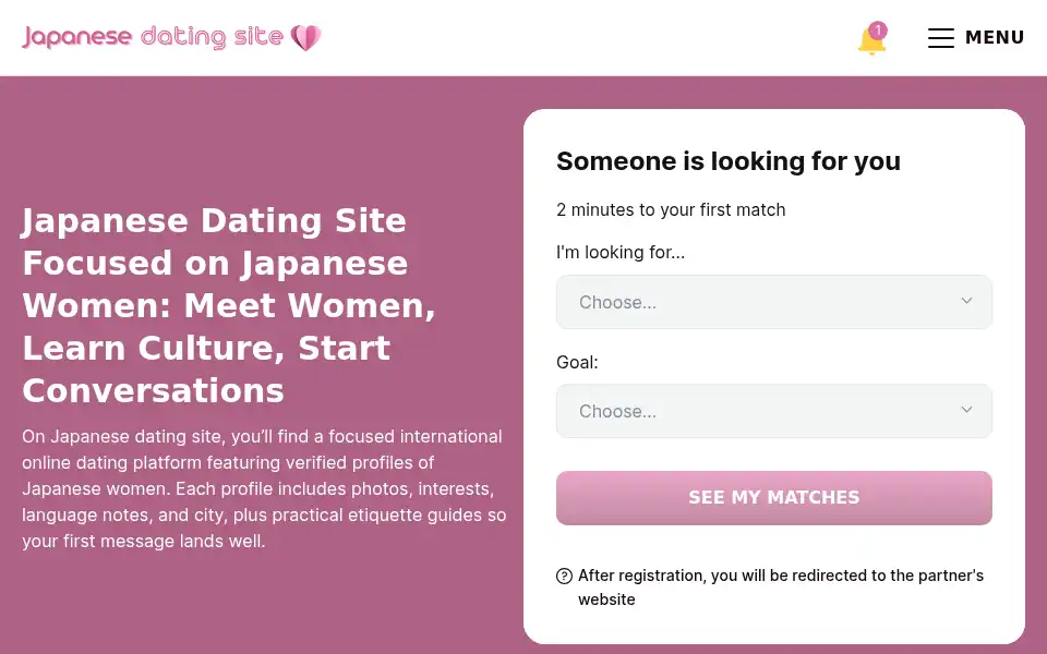 Screenshot of japanese-dating-site.com