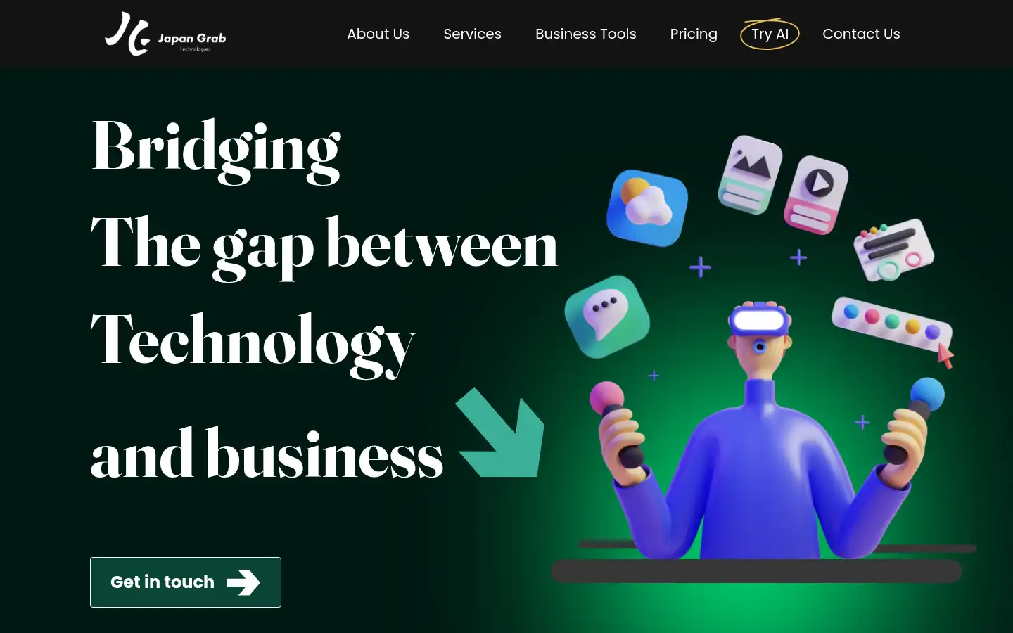 Screenshot of japangrabtech.com