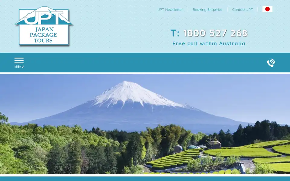 Screenshot of japanpackagetours.com.au