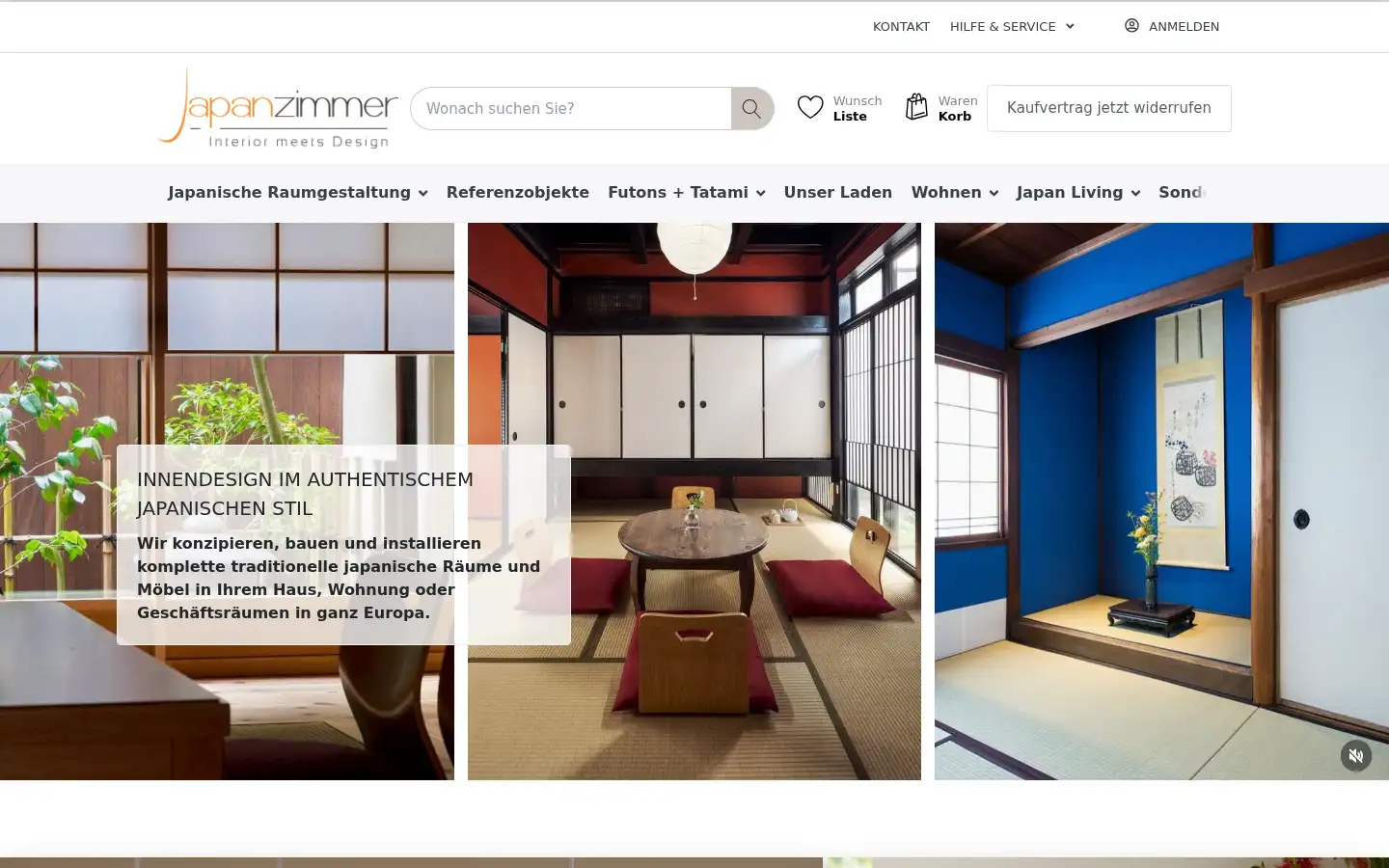 Screenshot of japanzimmer.de