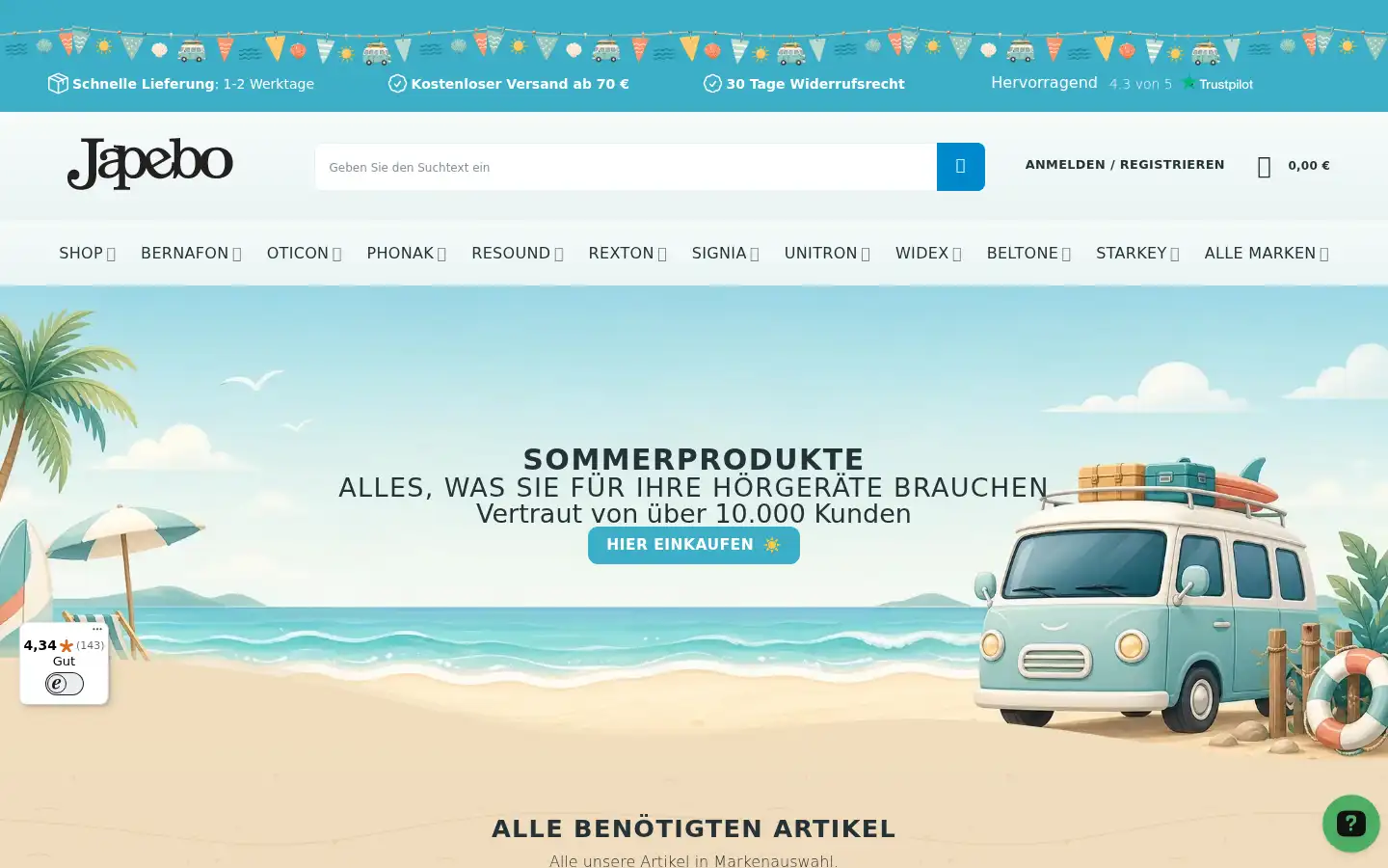 Screenshot of japebo.de