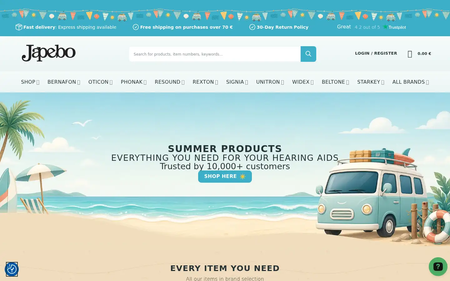 Screenshot of japebo.eu
