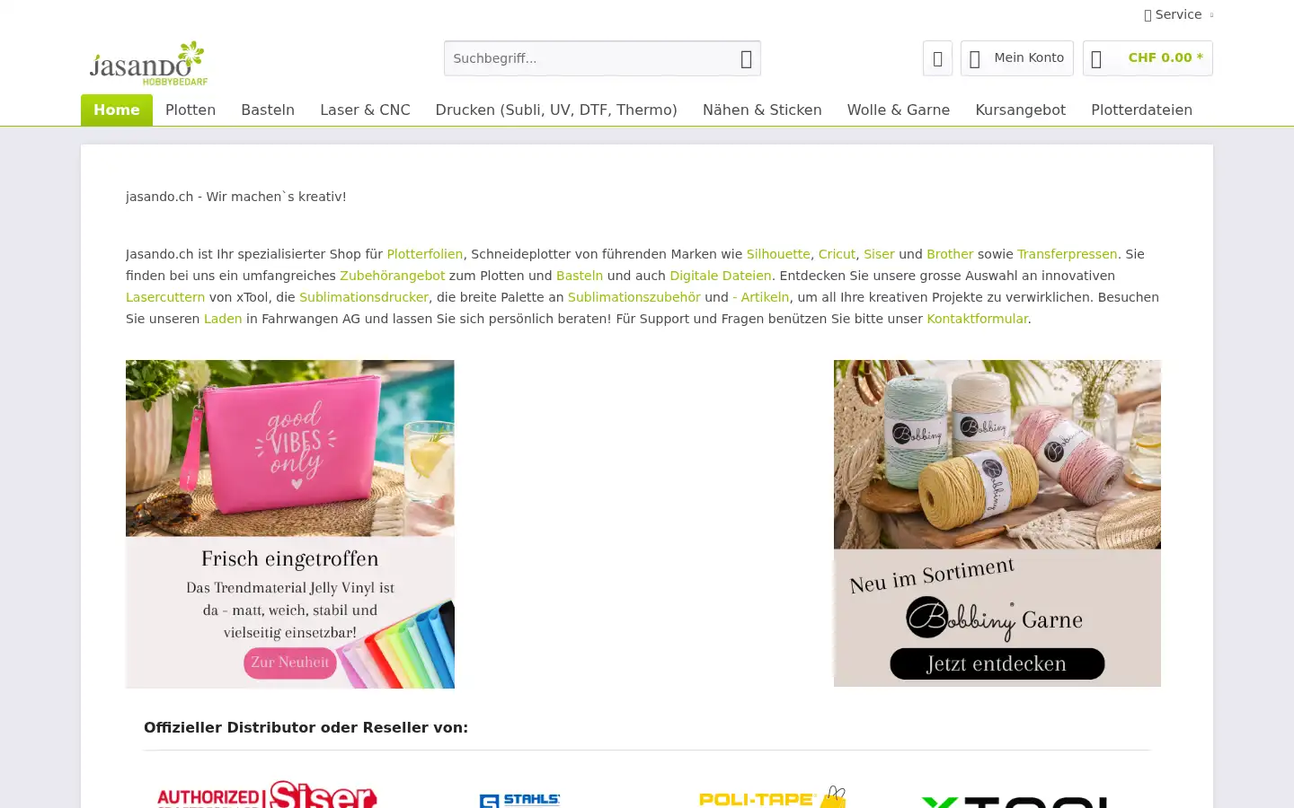 Screenshot of jasando.ch