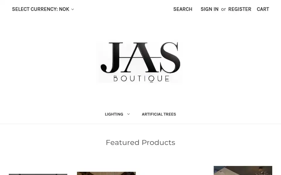 Screenshot of jasboutique.co.uk
