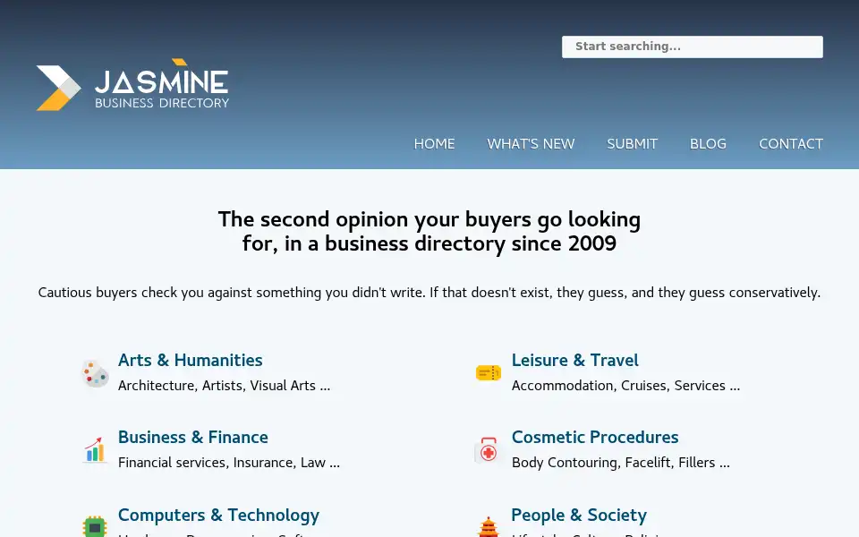 Screenshot of jasminedirectory.com