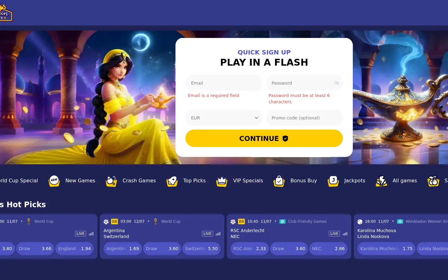 Screenshot of jasminslots.com
