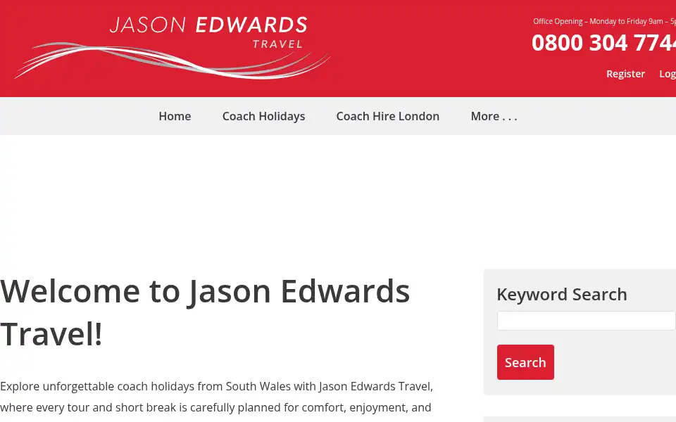 Screenshot of jasonedwardstravel.co.uk