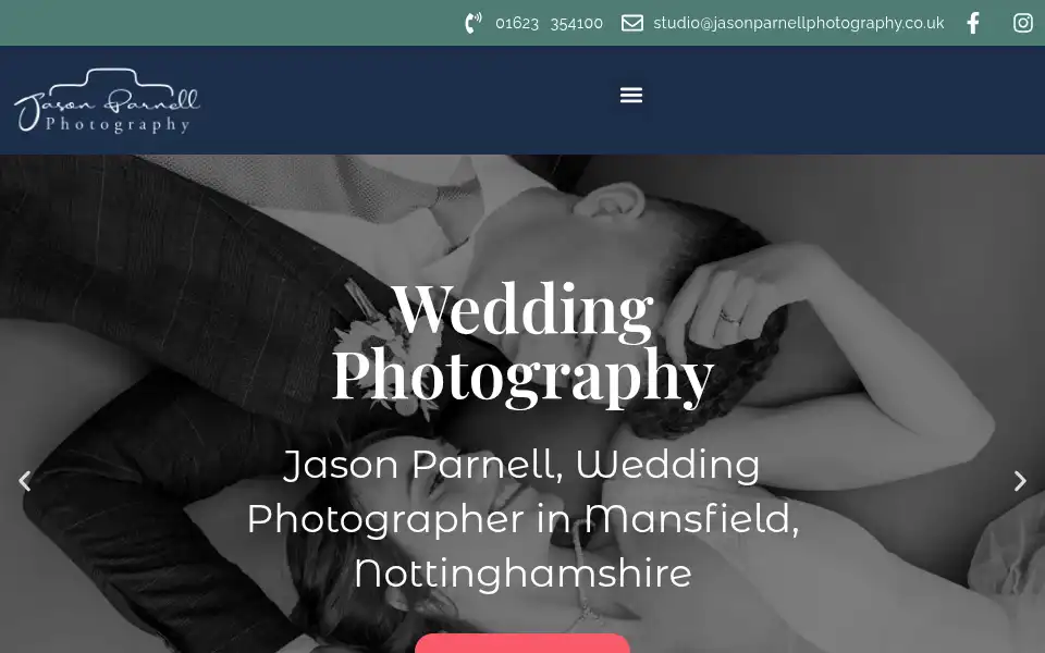 Screenshot of jasonparnellphotography.co.uk