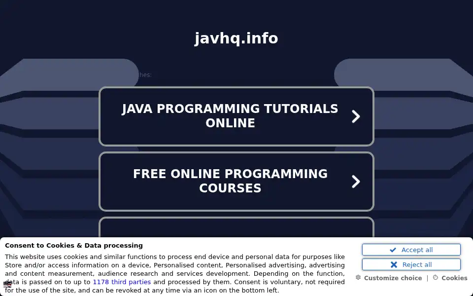 Screenshot of javhq.info