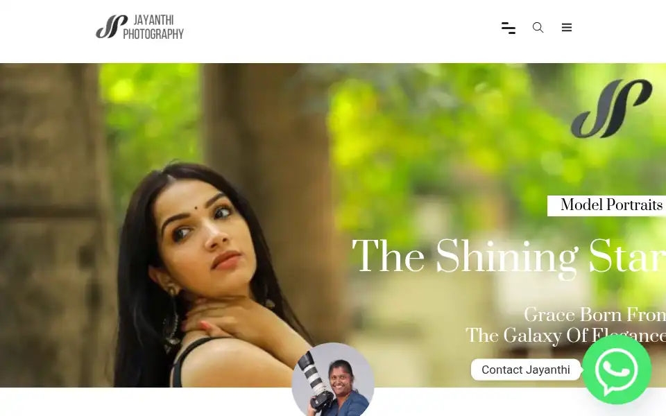 Screenshot of jayanthiphotography.com