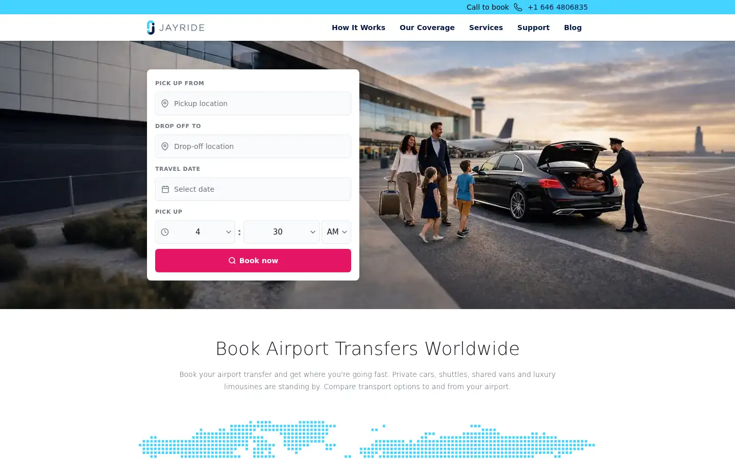 Screenshot of jayride.com