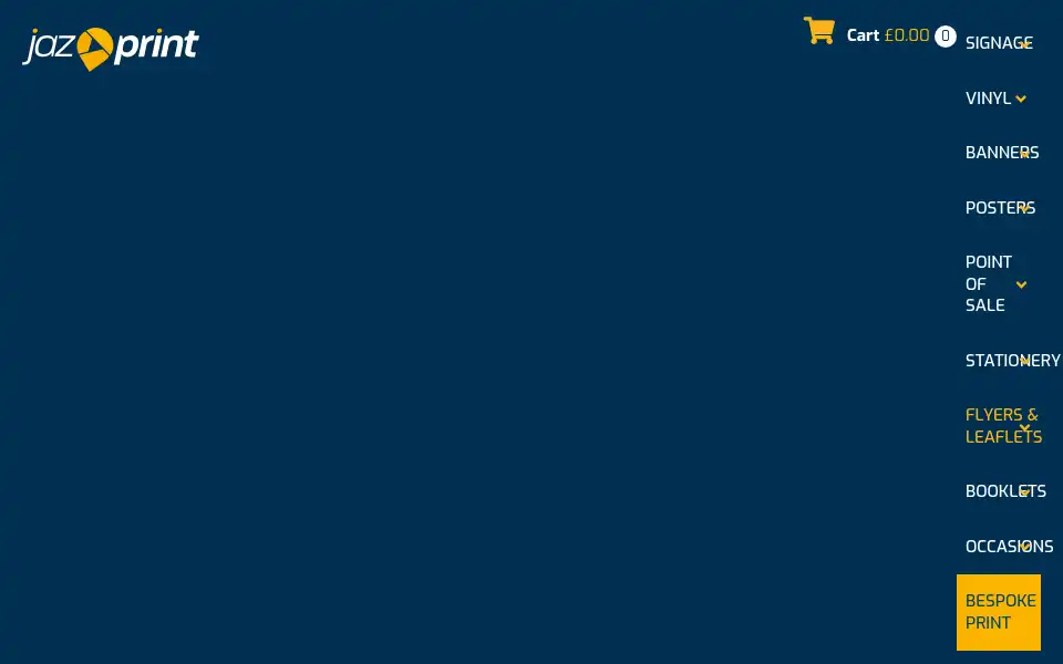 Screenshot of jazprint.co.uk