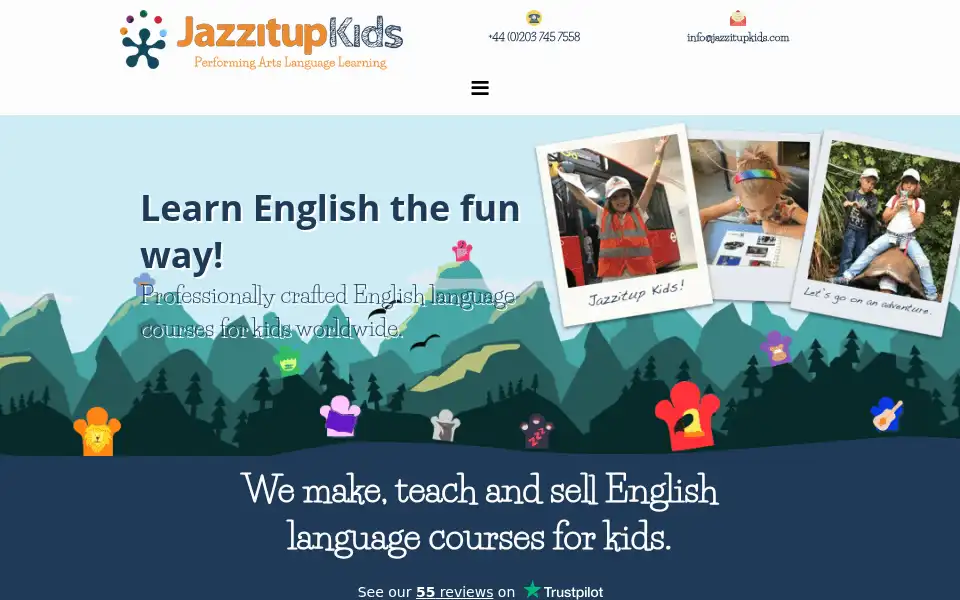 Screenshot of jazzitupkids.com