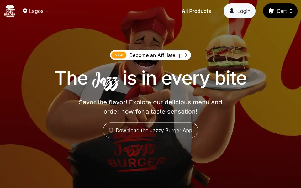 Screenshot of jazzysburger.com
