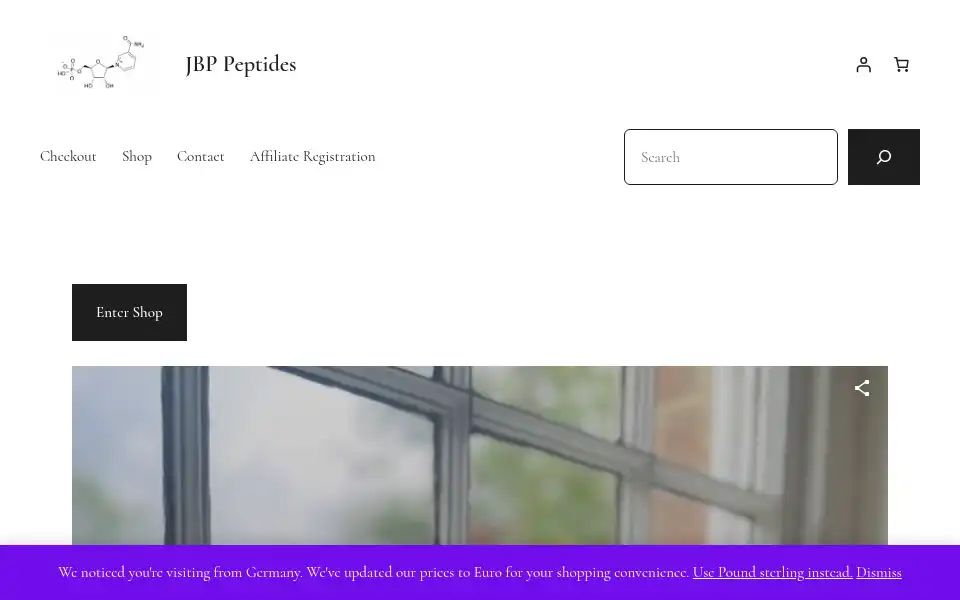 Screenshot of jbppeptides.com