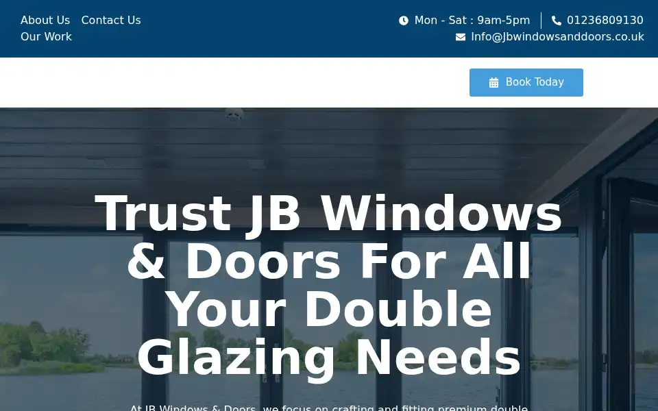Screenshot of jbwindowsanddoors.co.uk
