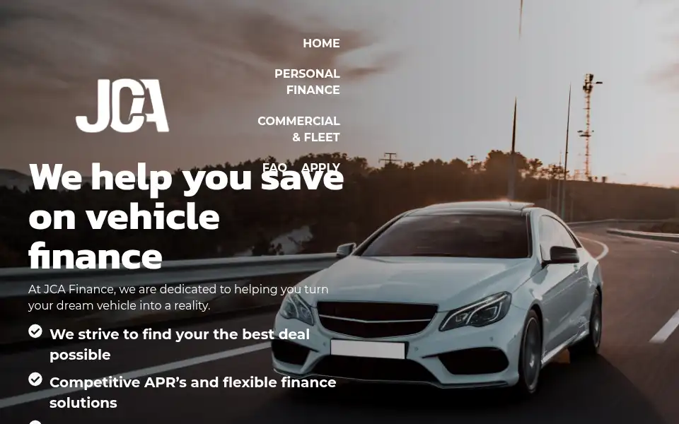 Screenshot of jcafinance.co.uk