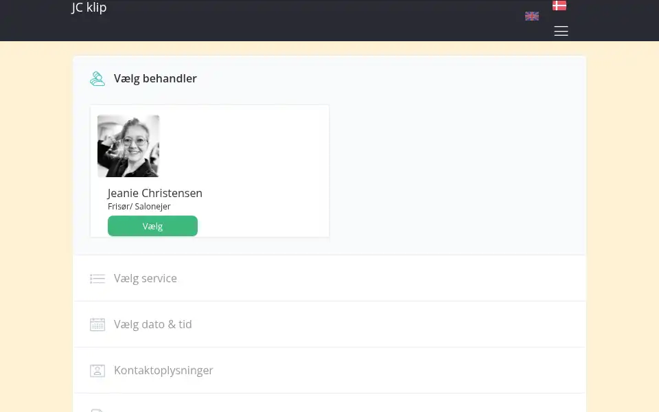 Screenshot of jcklip.dk