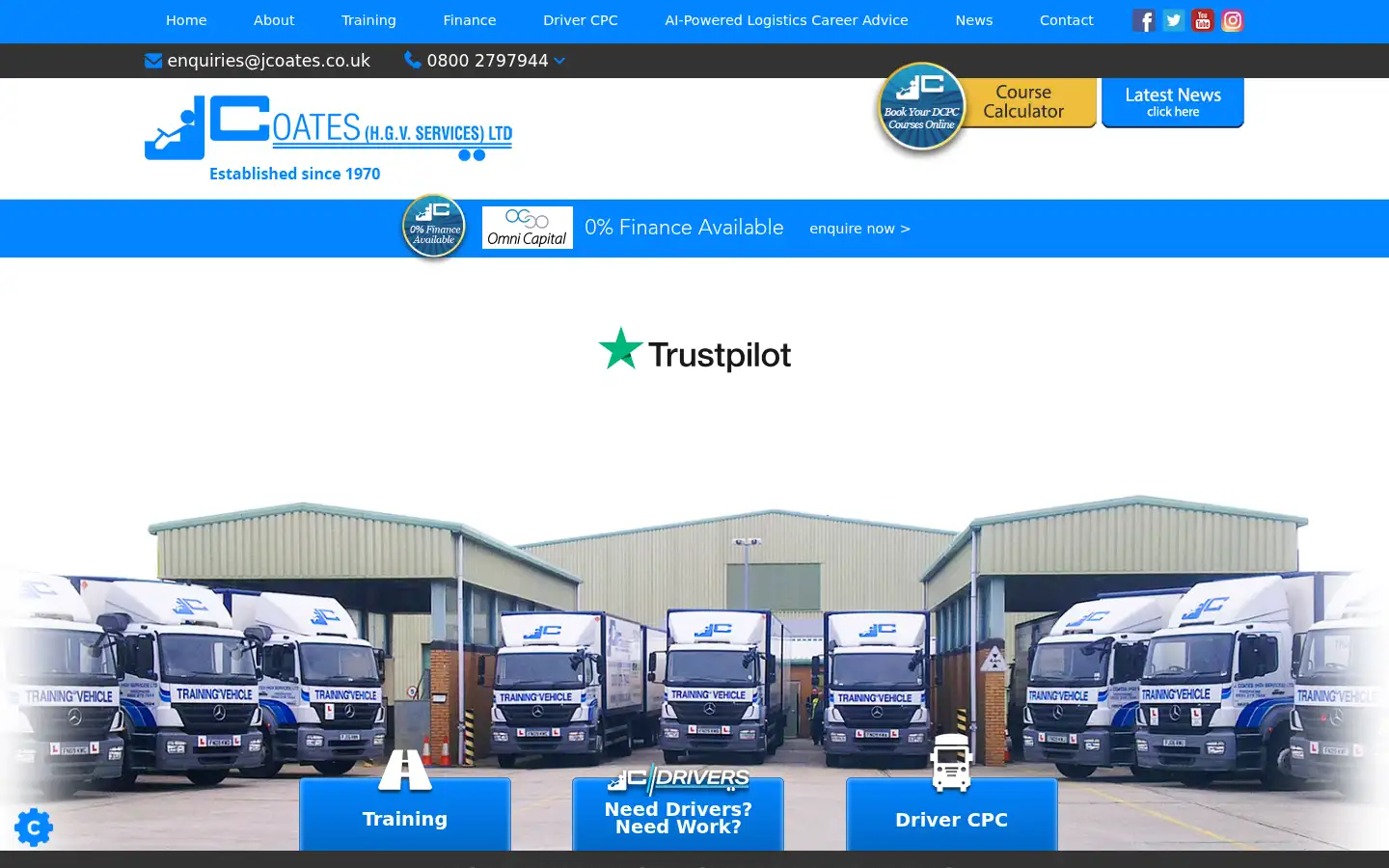Screenshot of jcoates.co.uk