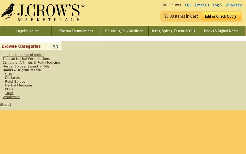Screenshot of jcrowsmarketplace.com