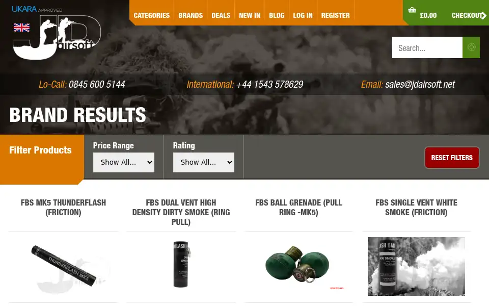 Screenshot of jdairsoft.net
