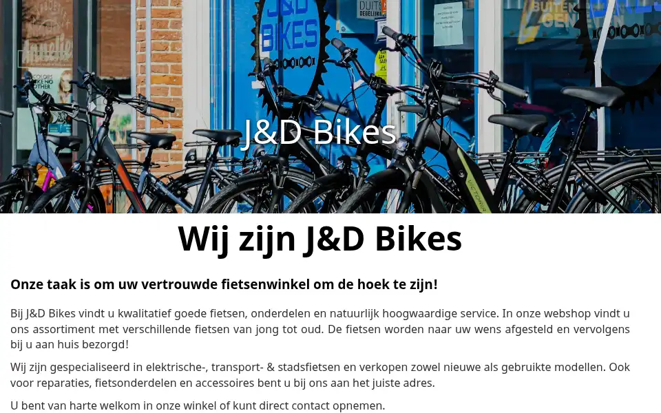 Screenshot of jdbikes.nl