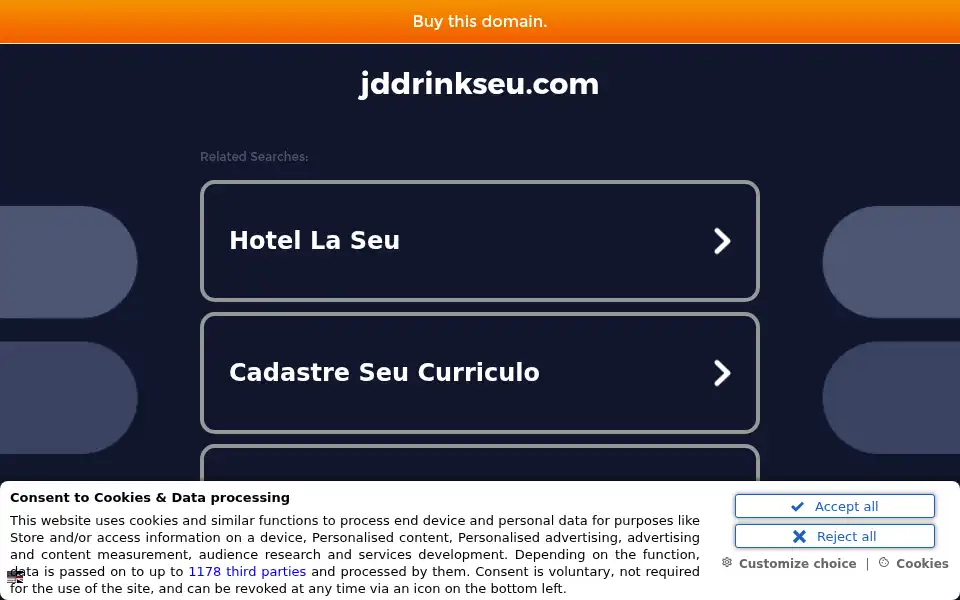Screenshot of jddrinkseu.com