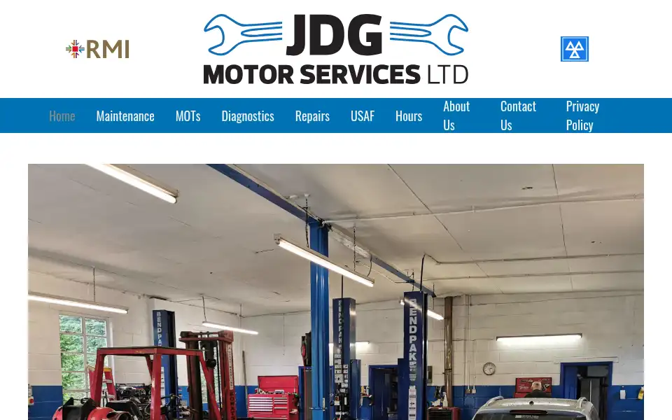 Screenshot of jdgmotorservices.co.uk