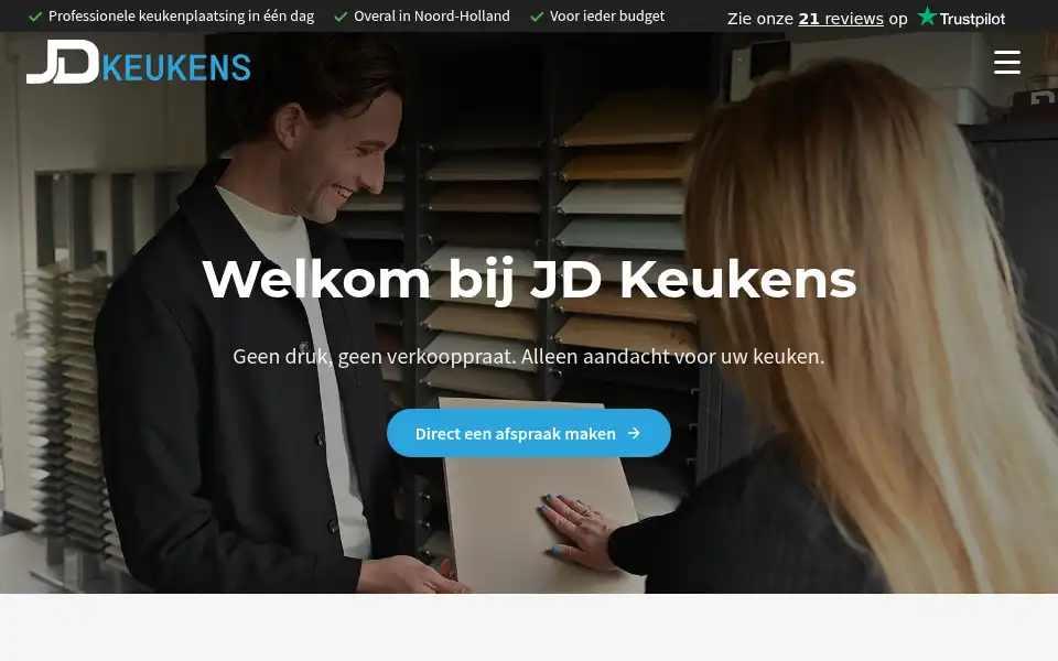 Screenshot of jdkeukens.nl