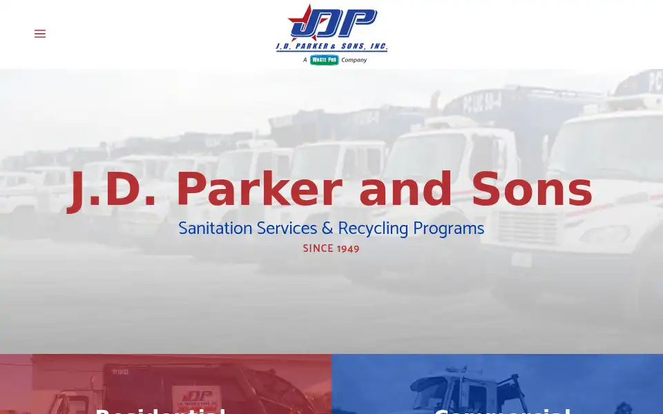 Screenshot of jdparkerandsons.com