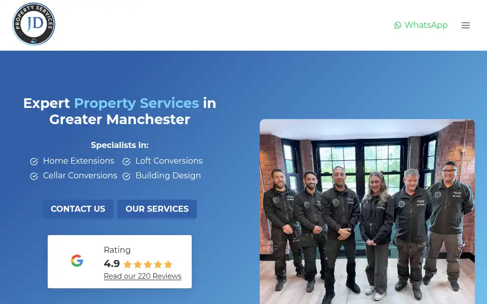 Screenshot of jdpropertyservices.co.uk