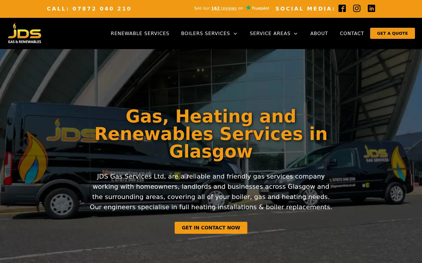 Screenshot of jdsgasservices.co.uk