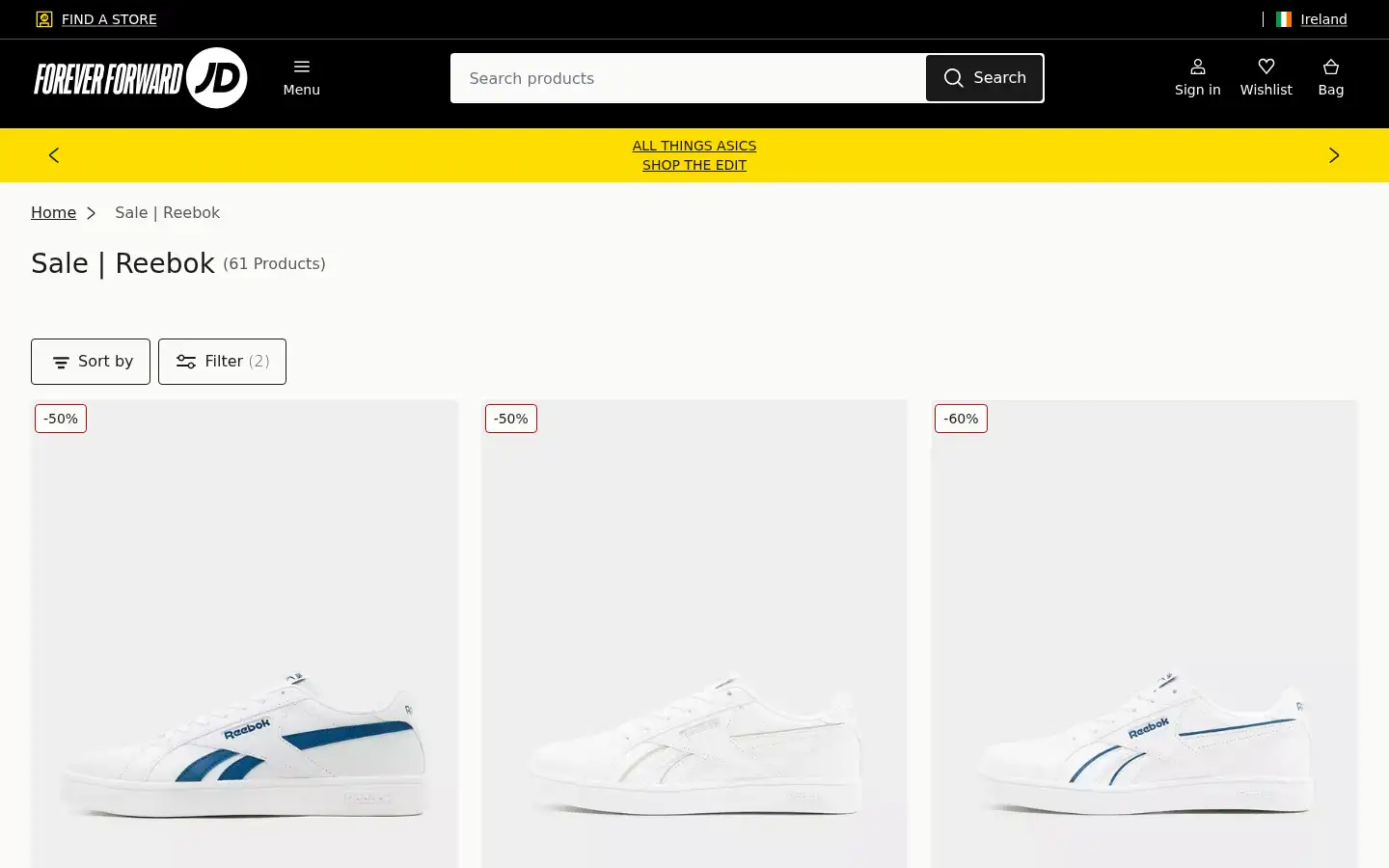 Screenshot of jdsports.ie