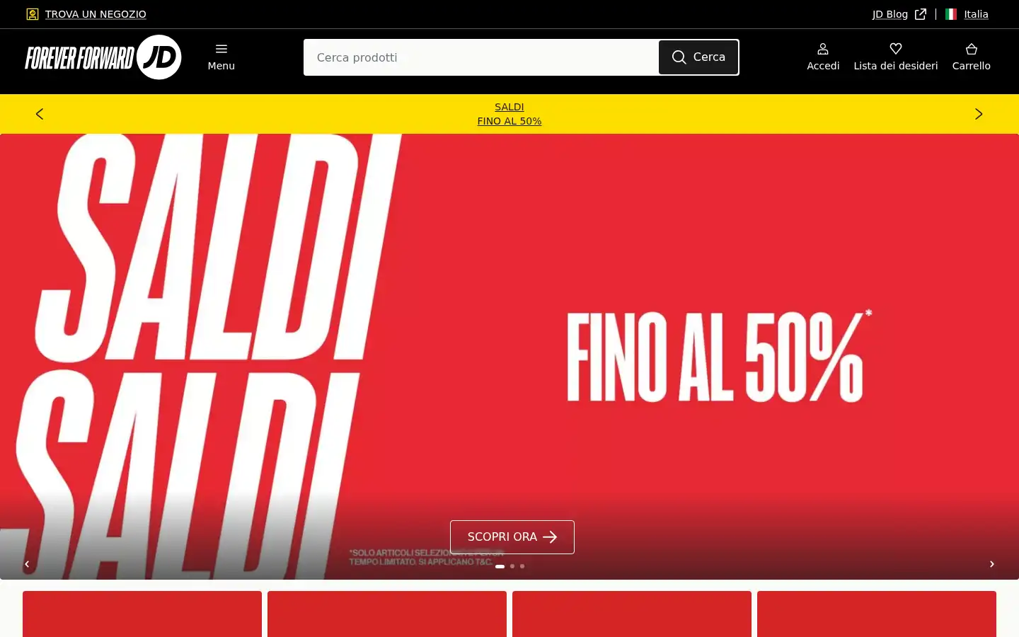 Screenshot of jdsports.it