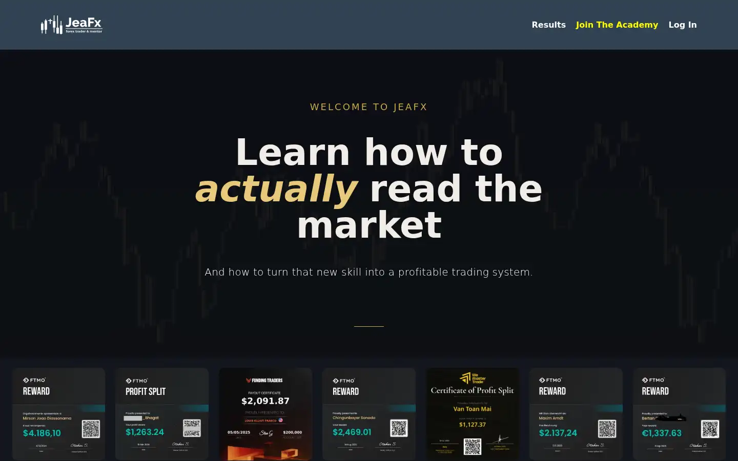 Screenshot of jeafx.com