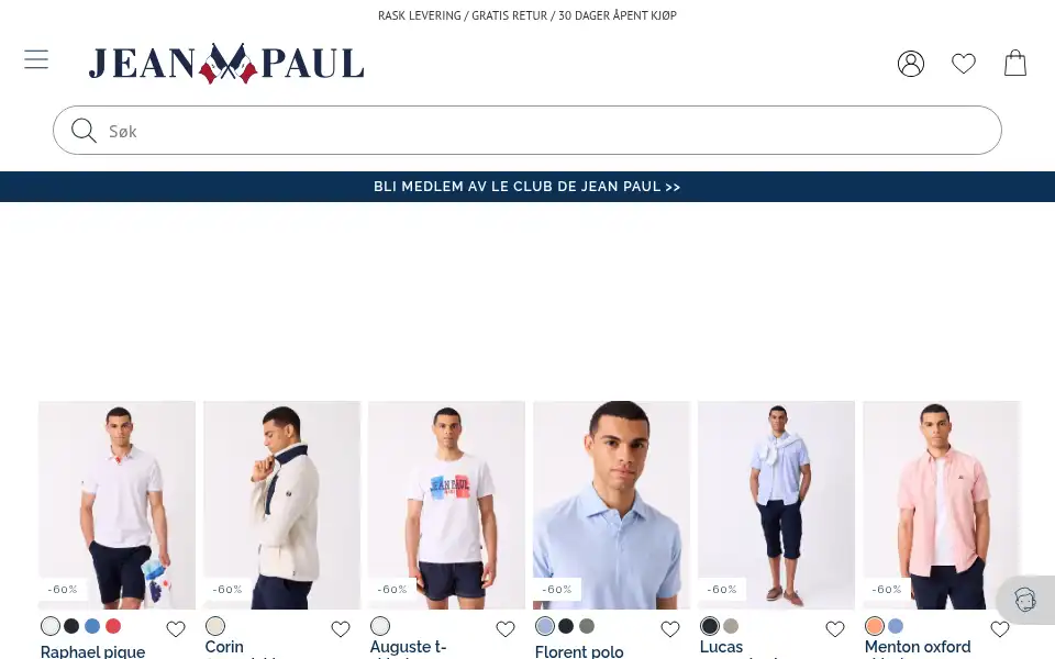 Screenshot of jeanpaul.no