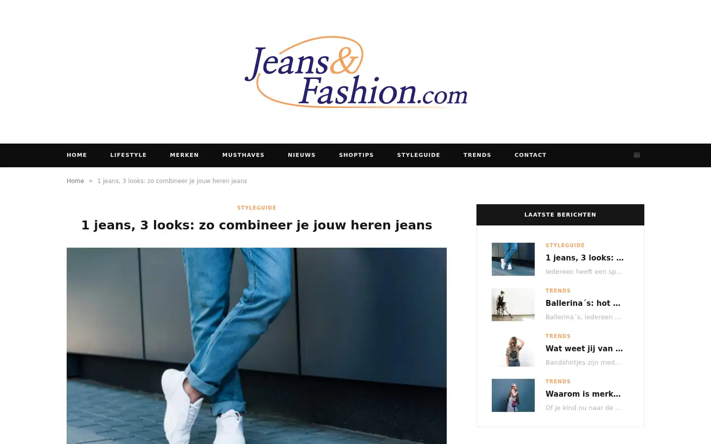Screenshot of jeansandfashion.com