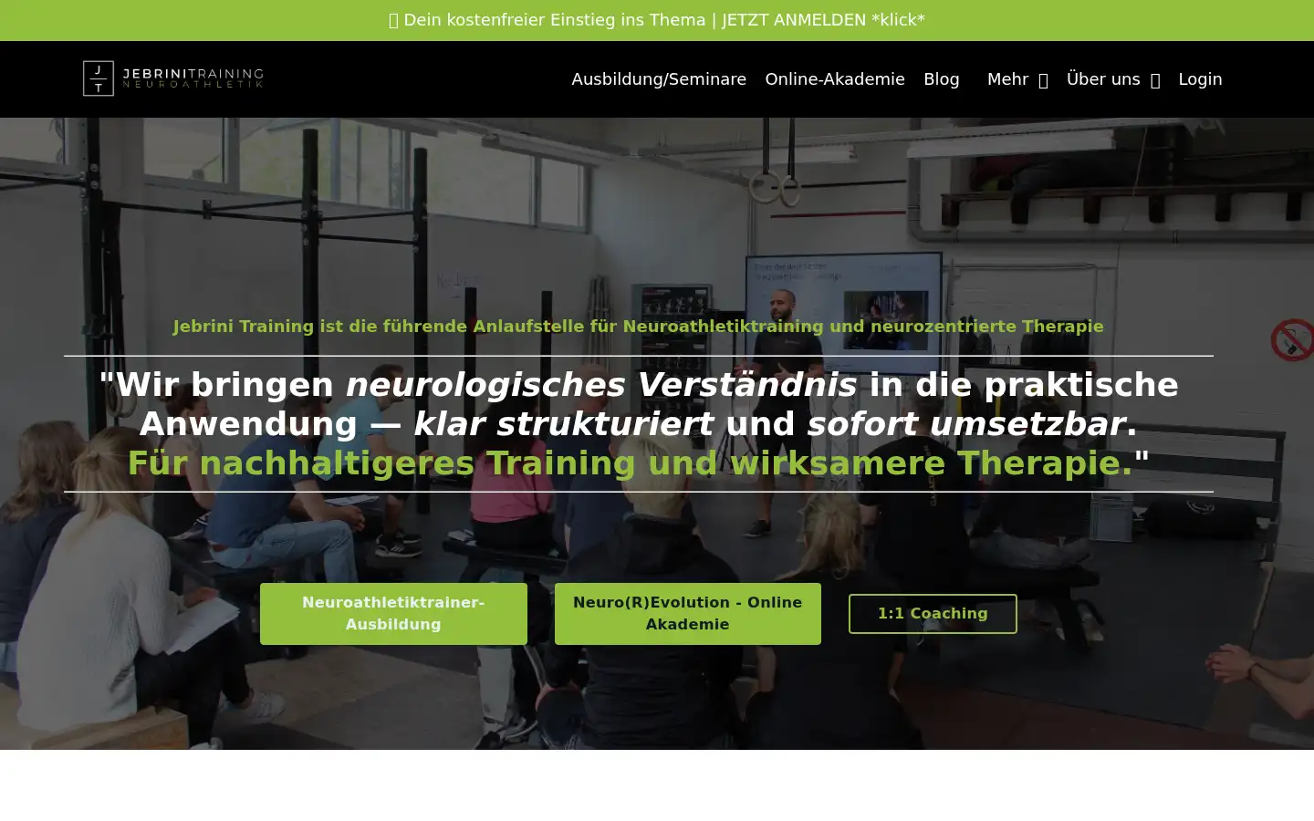 Screenshot of jebrini-training.de