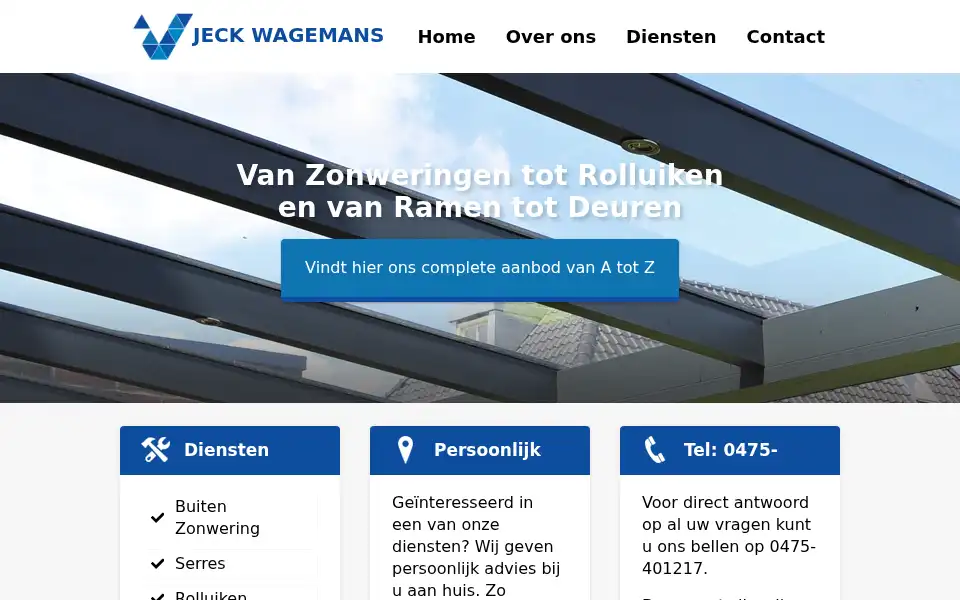 Screenshot of jeckwagemans.nl