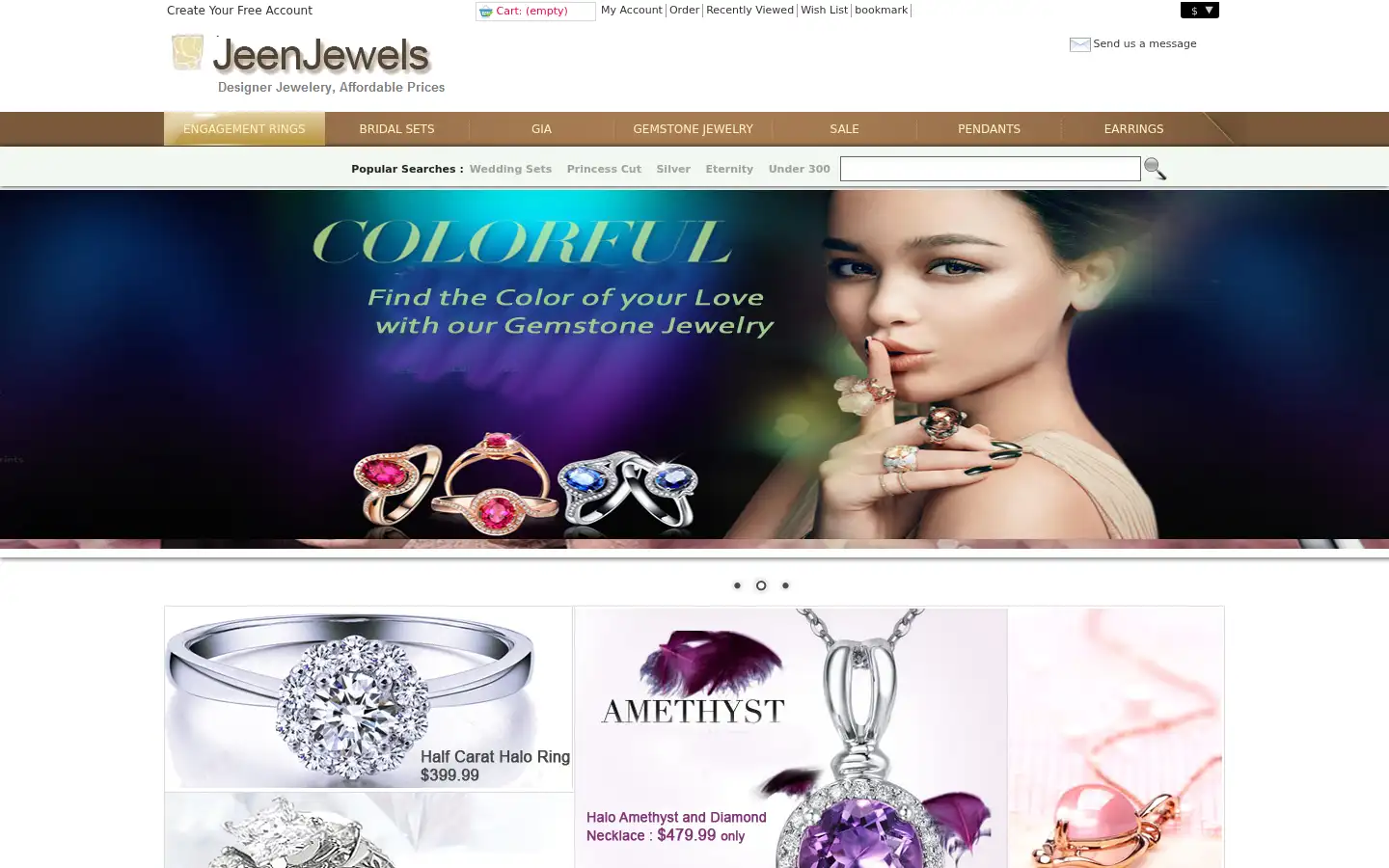 Screenshot of jeenjewels.com