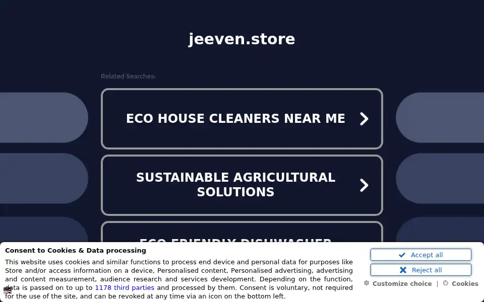 Screenshot of jeeven.store