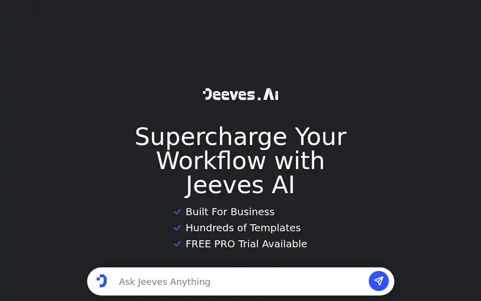 Screenshot of jeeves.ai