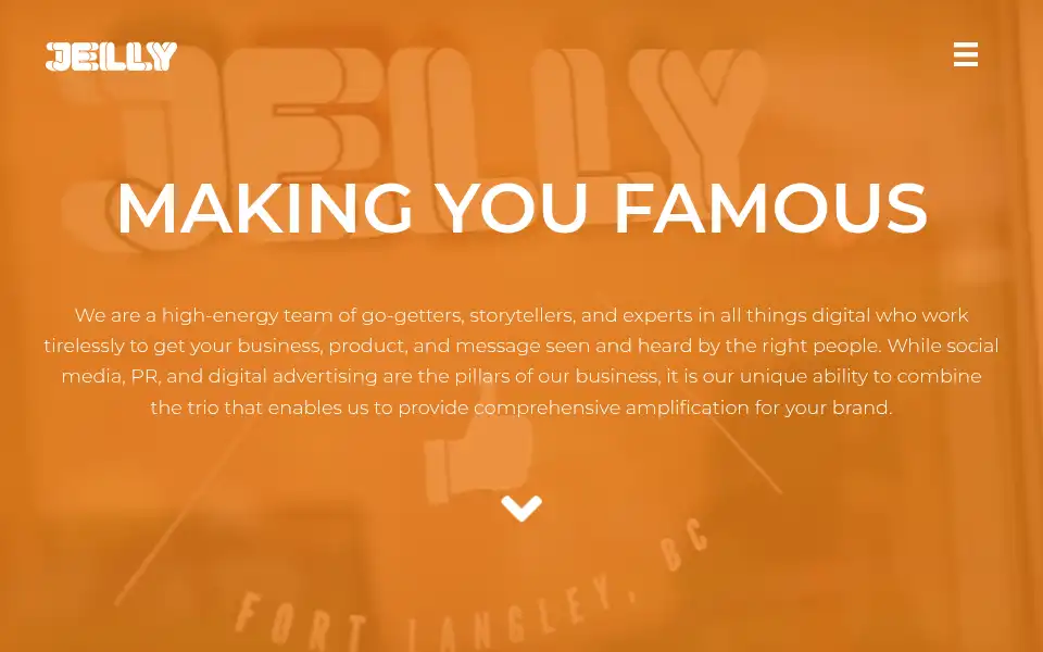 Screenshot of jellymarketing.ca