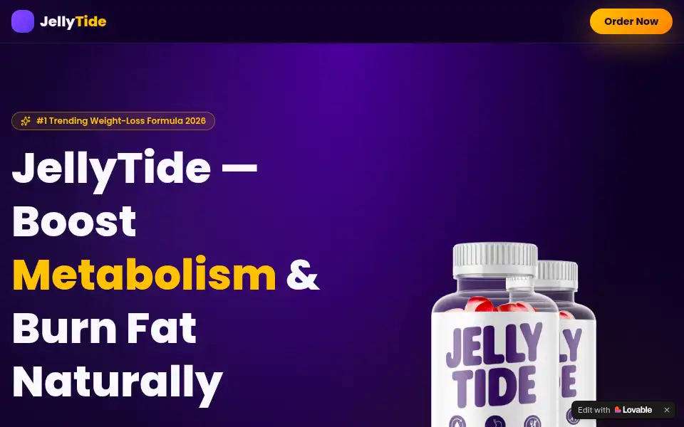 Screenshot of jellytide-gummies-reviews.lovable.app