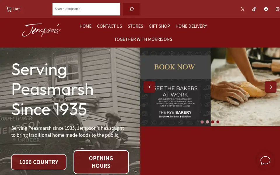 Screenshot of jempsons.com