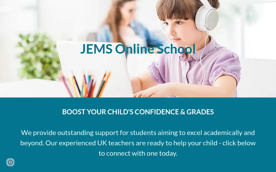 Screenshot of jemsonlineschool.com