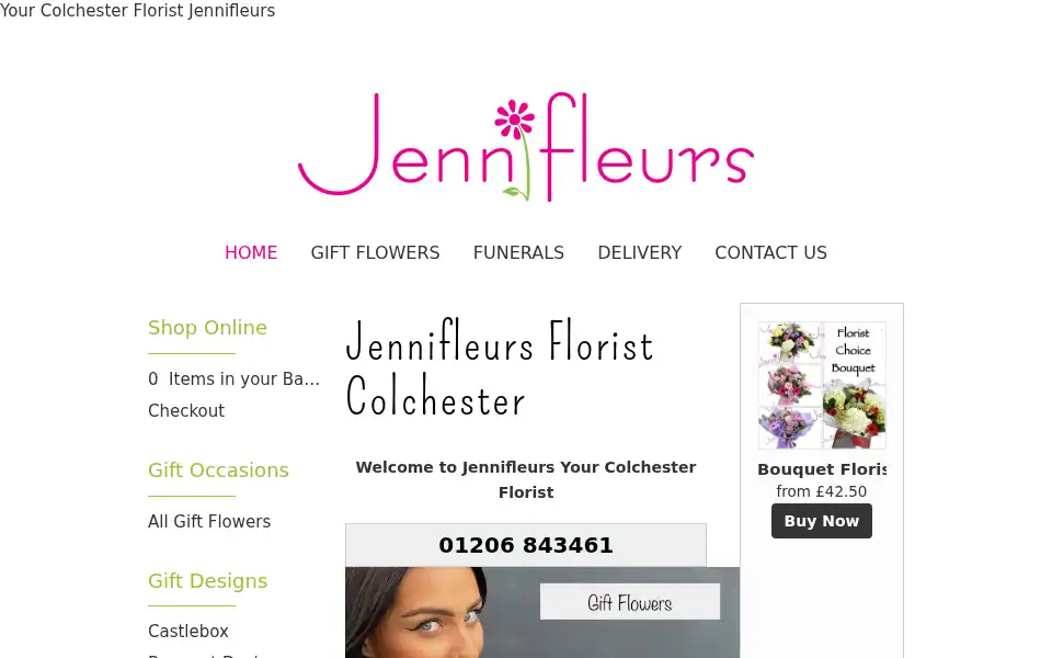 Screenshot of jennifleurs.co.uk