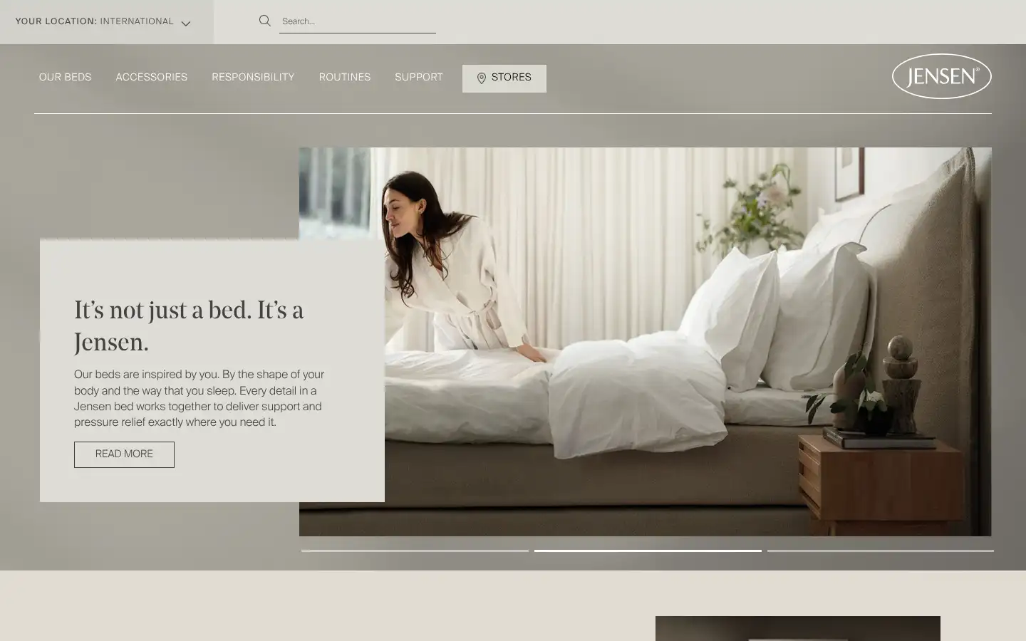 Screenshot of jensen-beds.com